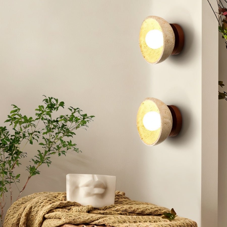 Pulkit Travertine Wall Lamp