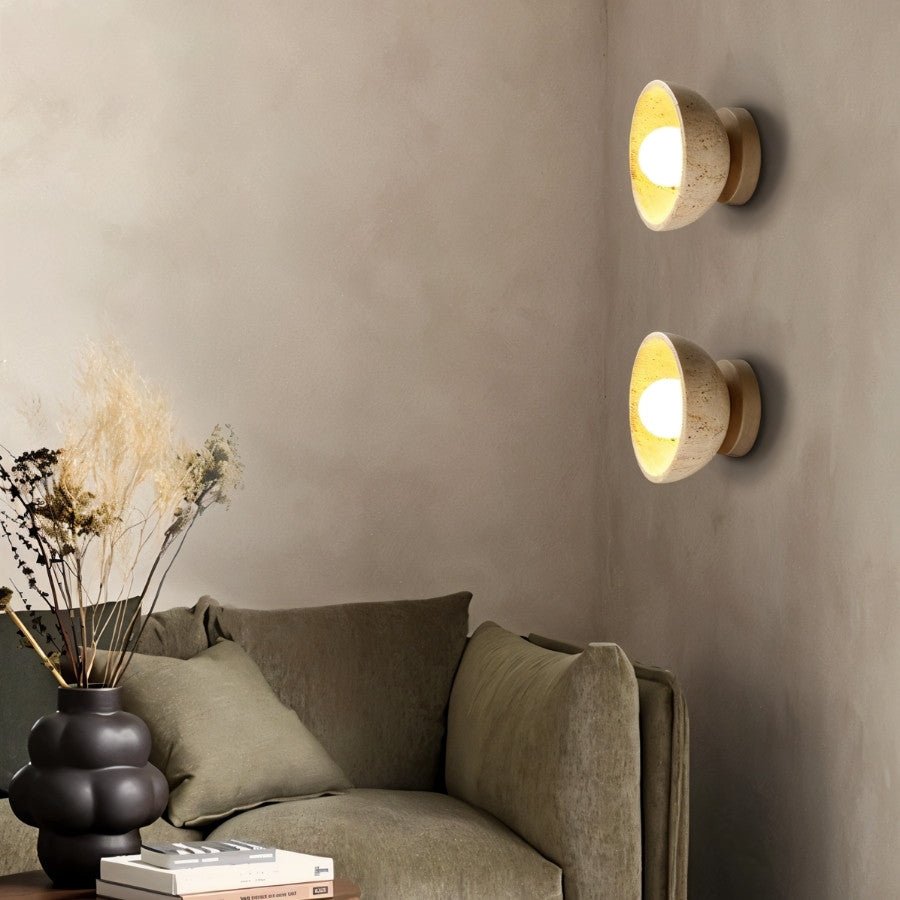 Pulkit Travertine Wall Lamp