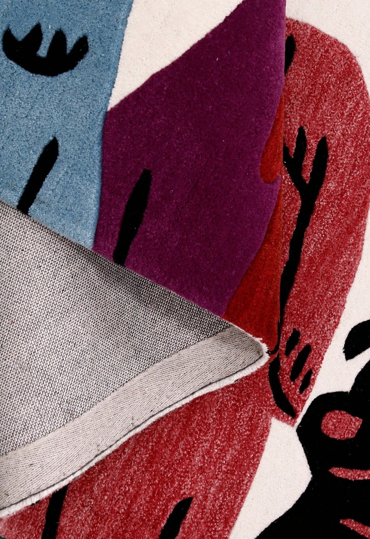 Pup Parade Multicolor Hand Tufted 3x7 Wool Area Rug.