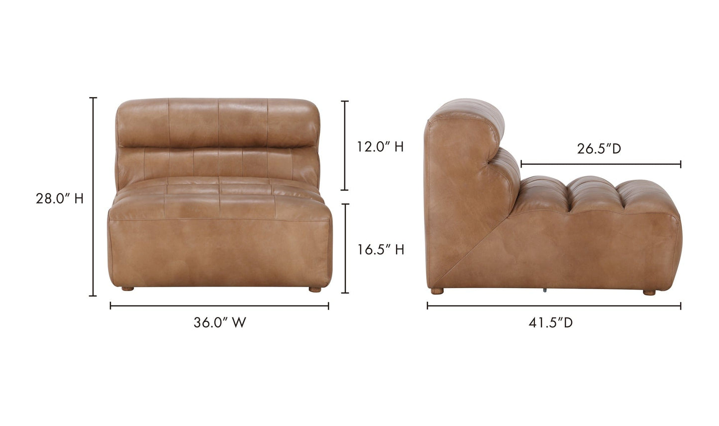 The Carpentry Shop Co. RAMSAY LEATHER SLIPPER CHAIR TAN RAMSAY LEATHER SLIPPER CHAIR TAN
