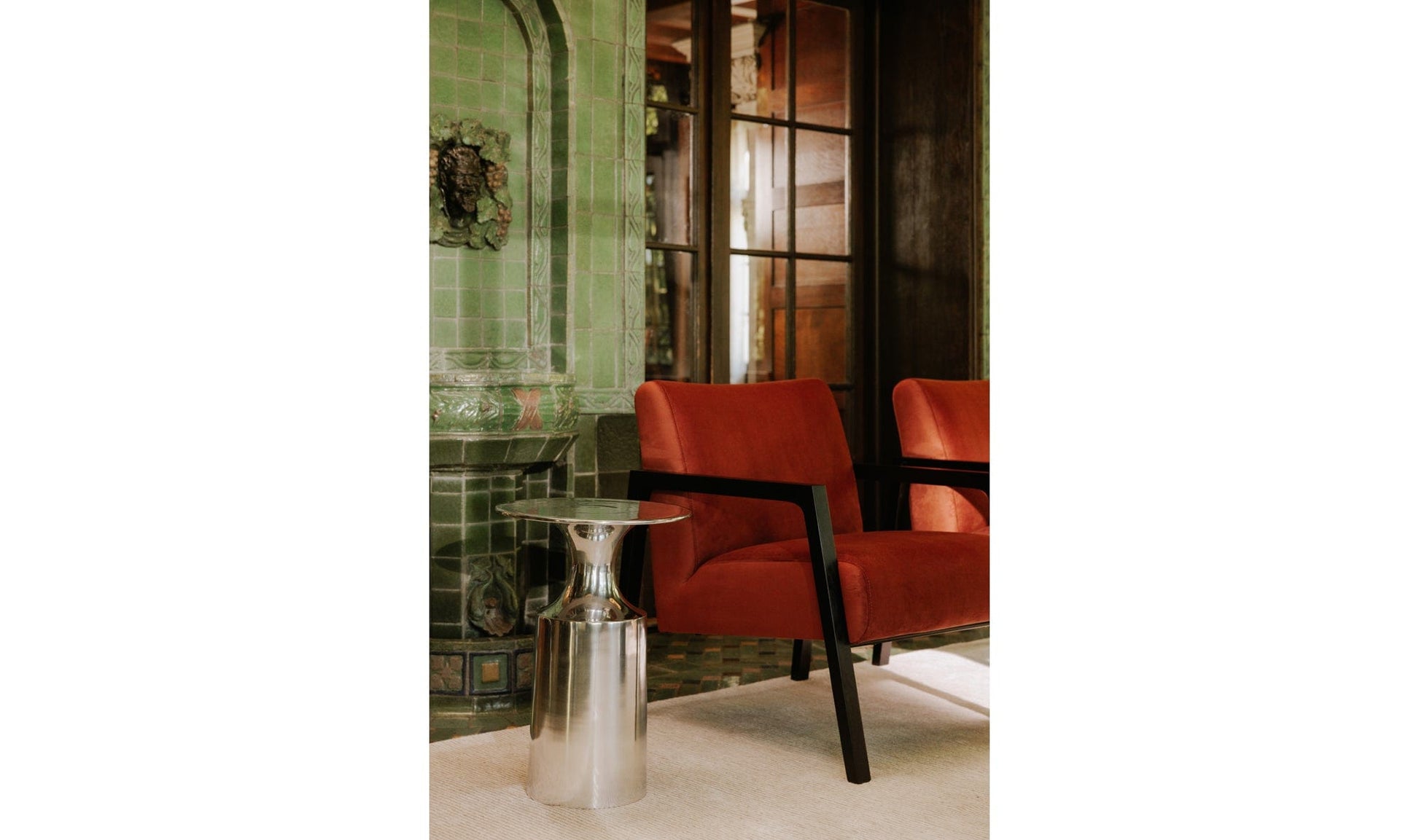 The Carpentry Shop Co. Rassa Polished Silver Accent Table Rassa Polished Silver Accent Table