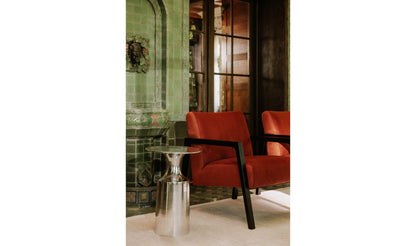 The Carpentry Shop Co. Rassa Polished Silver Accent Table Rassa Polished Silver Accent Table