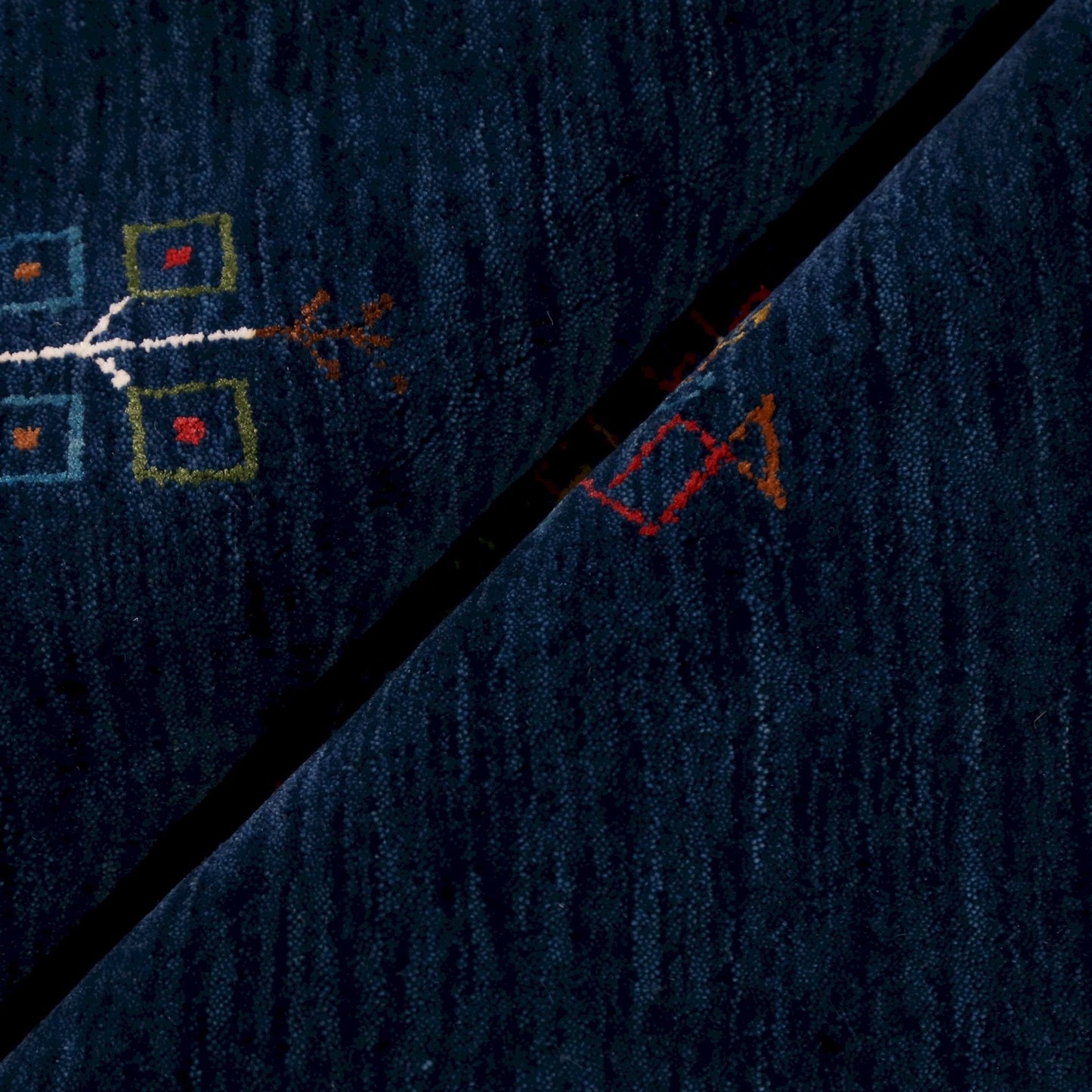Blue Tribal Center Medallion Hand Loomed Wool Area Rug.