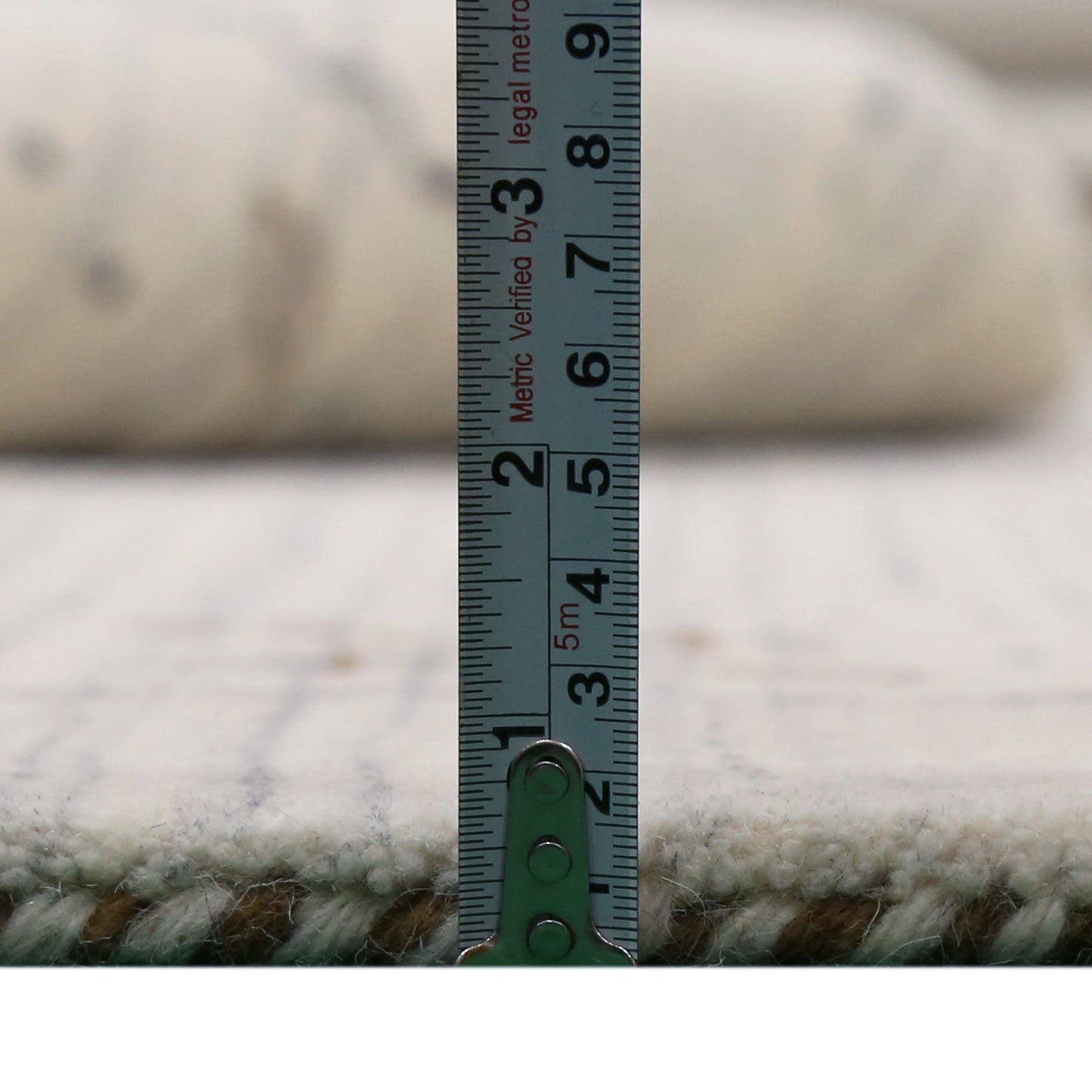 Ivory Gabbeh Border Design Hand Loomed Wool Rug.
