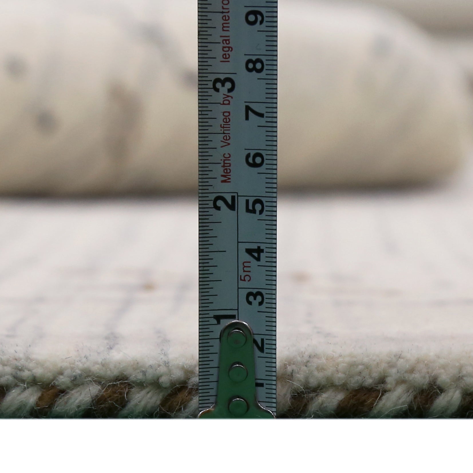 Ivory Gabbeh Border Design Hand Loomed Wool Rug.
