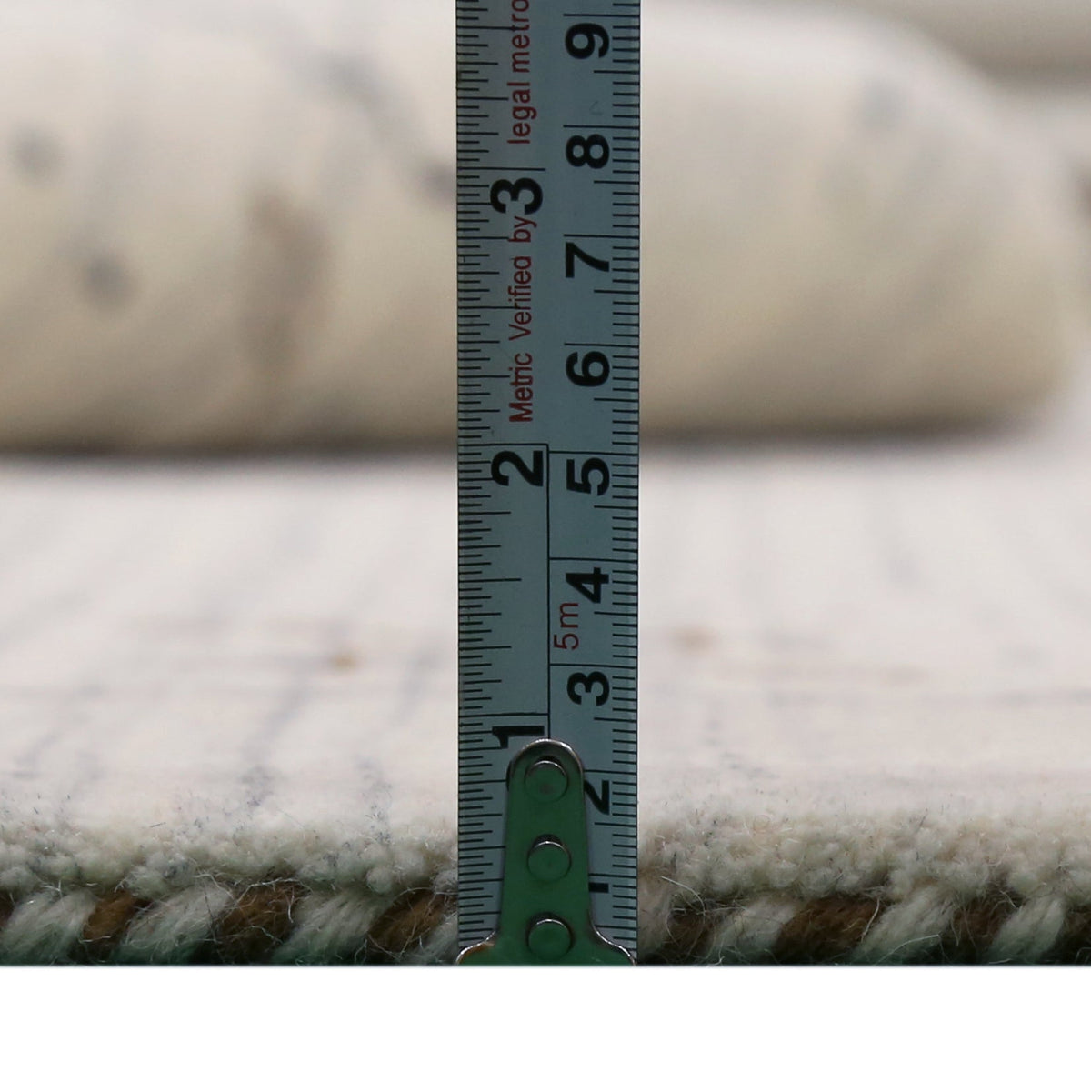 Ivory Gabbeh Border Design Hand Loomed Wool Rug.