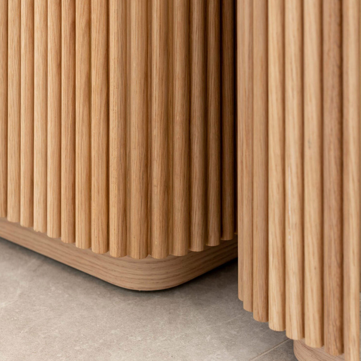 Flexible Ribbed Wood Panel Samples.