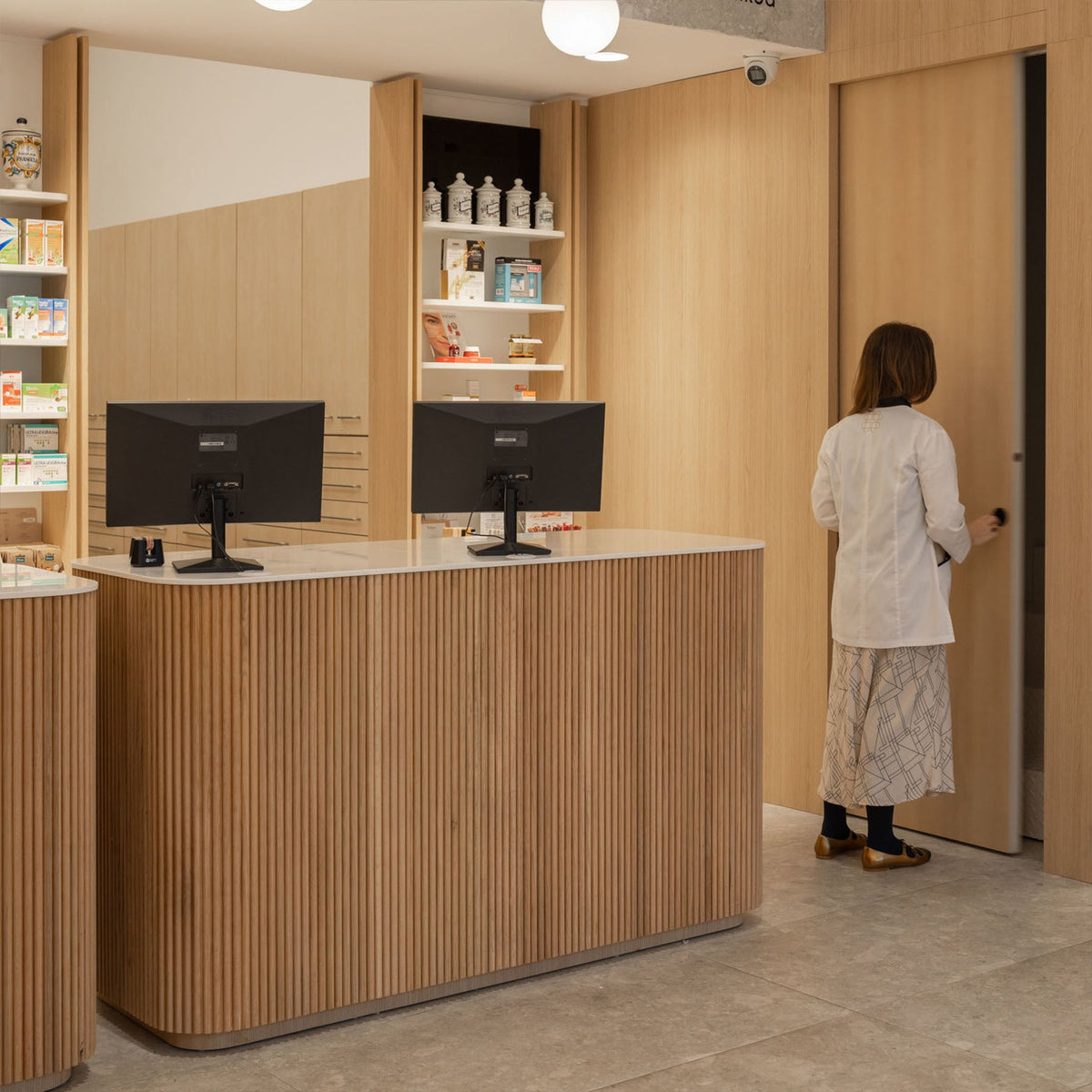 Flexible Ribbed Wood Panels.