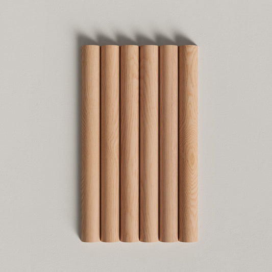 Flexible Ribbed Wood Panel Samples.