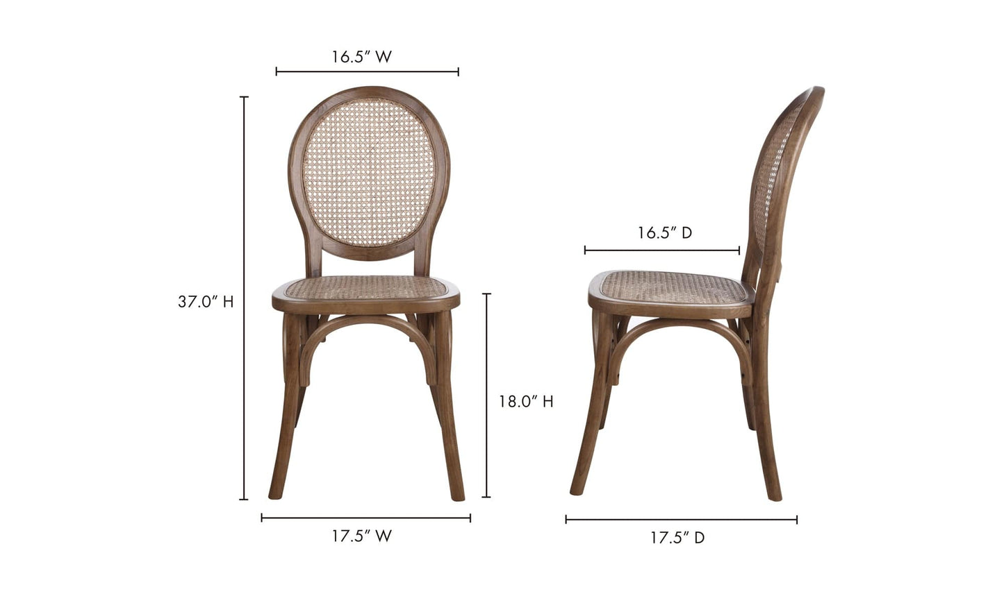 The Carpentry Shop Co. Rivalto Dining Chair Brown - Set Of Two Rivalto Dining Chair Brown - Set Of Two