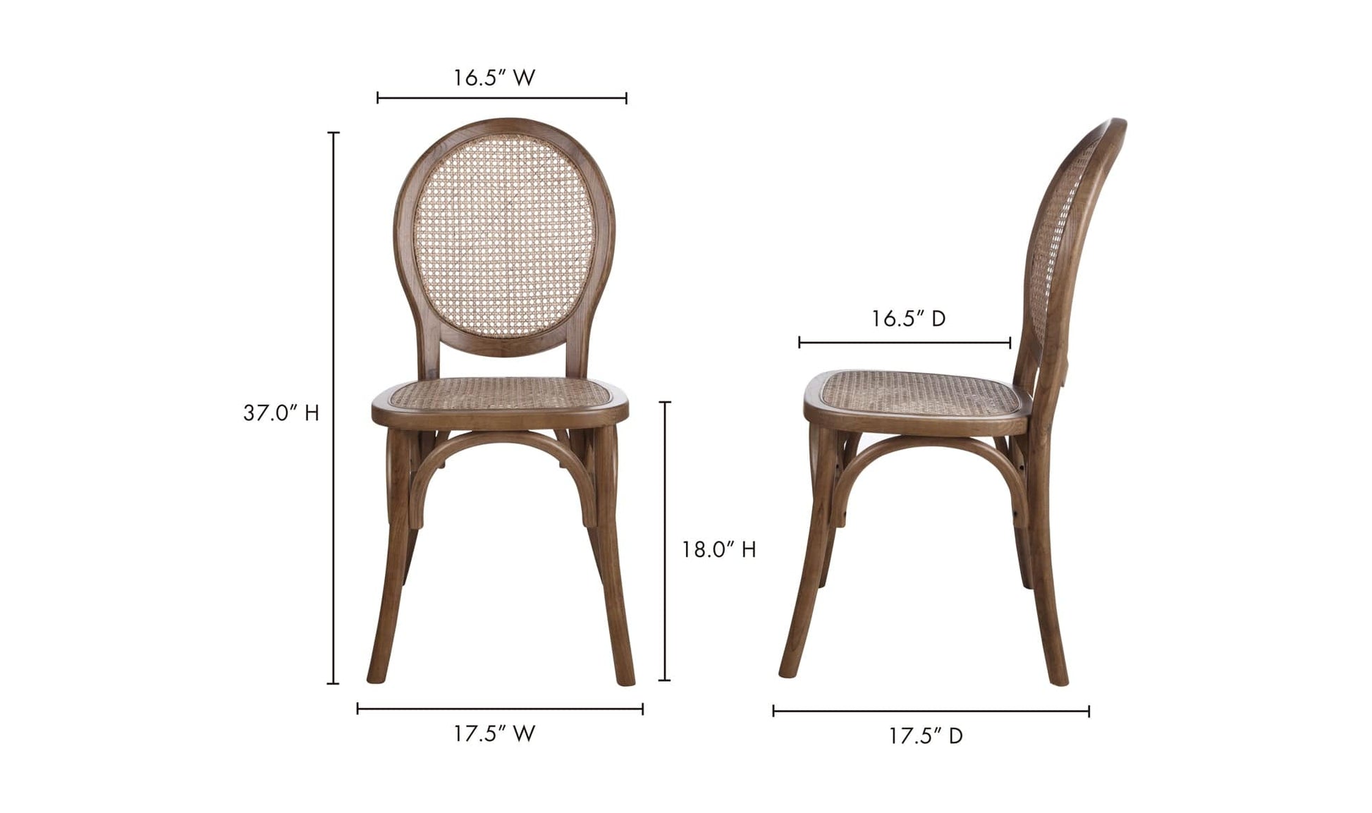 The Carpentry Shop Co. Rivalto Dining Chair Brown - Set Of Two Rivalto Dining Chair Brown - Set Of Two