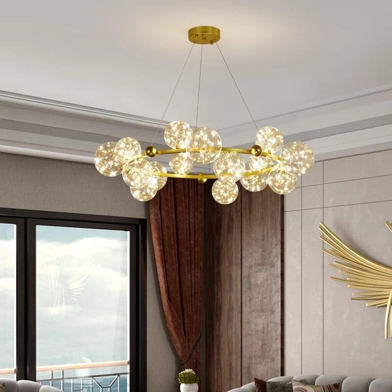 Residence Supply Circular Small - Gold - 23.6" x 12.6" / 60cm x 32cm - 48W / Cold White Robina Chandelier