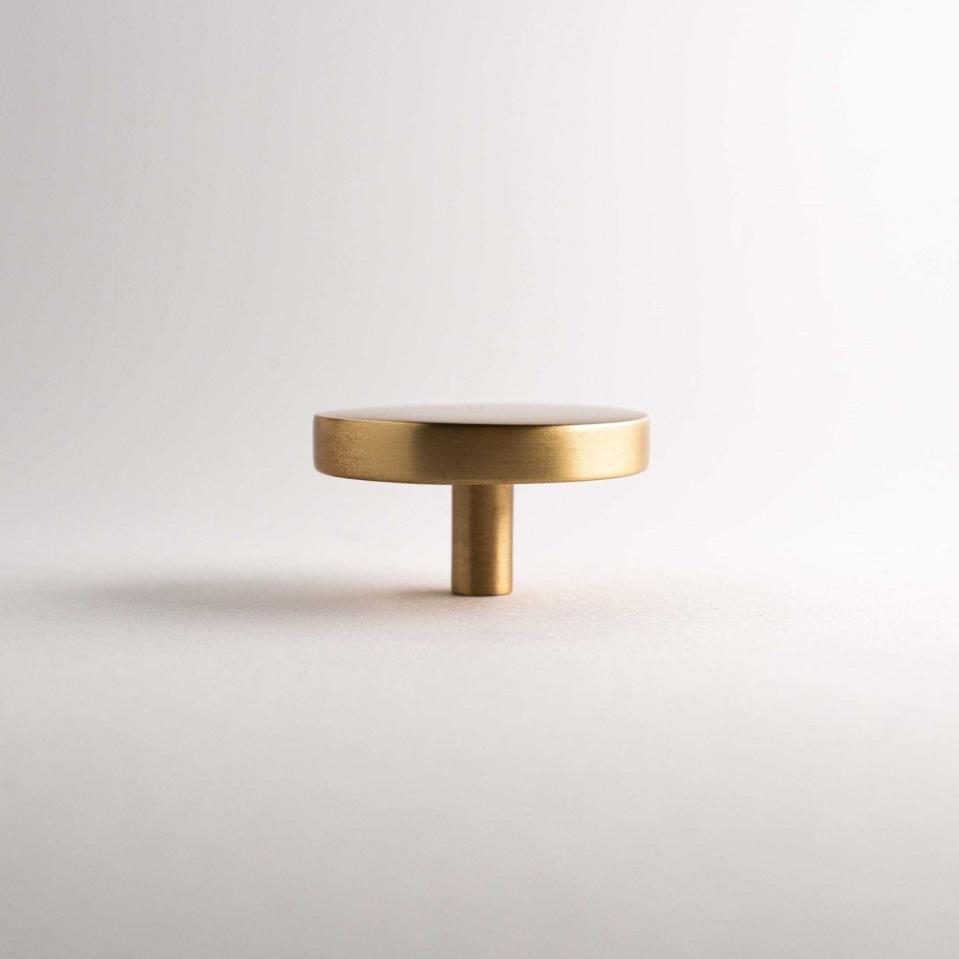 Rondelle, Solid Brass Cabinet Knobs.
