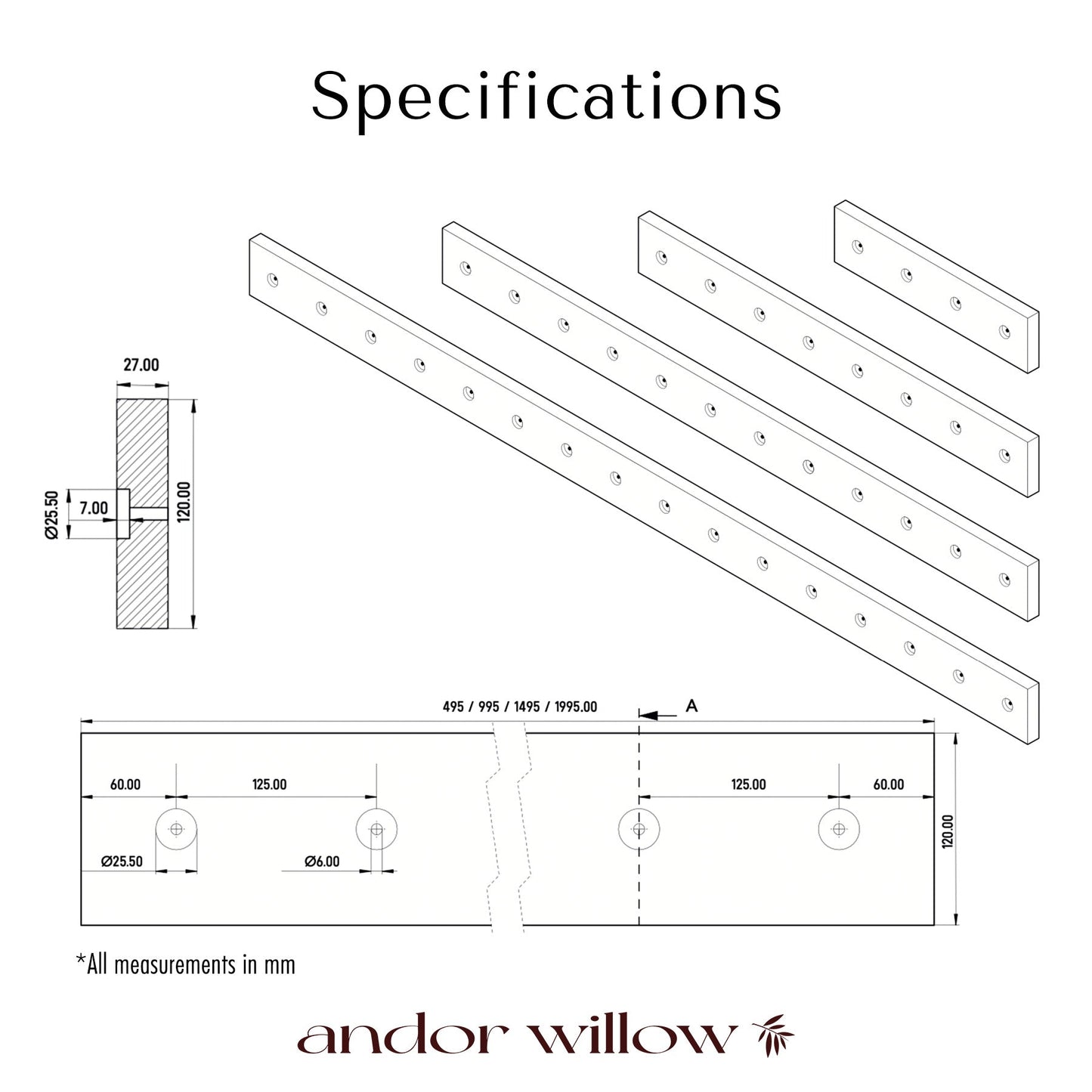 Room Divider Floor/Ceiling Base