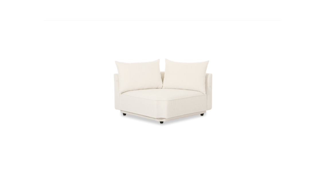 Moe's Home Collection WHITE Rosello Modular Corner Chair Rosello Modular Corner Chair