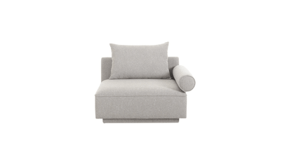 Moe's Home Collection LIGHT GREY Rosello Modular Right Arm Facing Chair Rosello Modular Right Arm Facing Chair