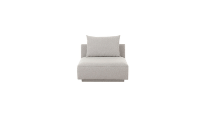 Moe's Home Collection LIGHT GREY Rosello Modular Slipper Chair Rosello Modular Slipper Chair