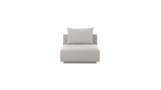 Moe's Home Collection LIGHT GREY Rosello Modular Slipper Chair Rosello Modular Slipper Chair