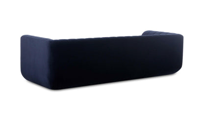 Moe's ROSY SOFA- DEEP BLUE Organic Bookshelf Slab with Glass Shelves