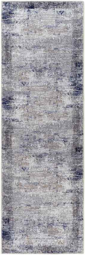 Mark & Day Rug 2'7" x 7'10" What Cheer Traditional Dark Blue Washable Area Rug