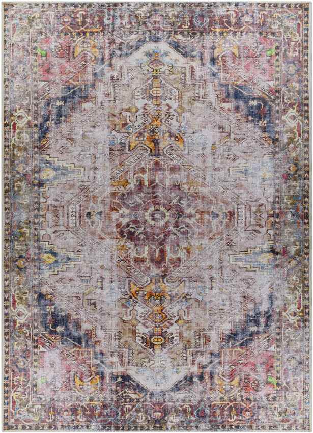 Mark & Day Rug 6'7" x 9' Whittemore Traditional Pink Washable Area Rug