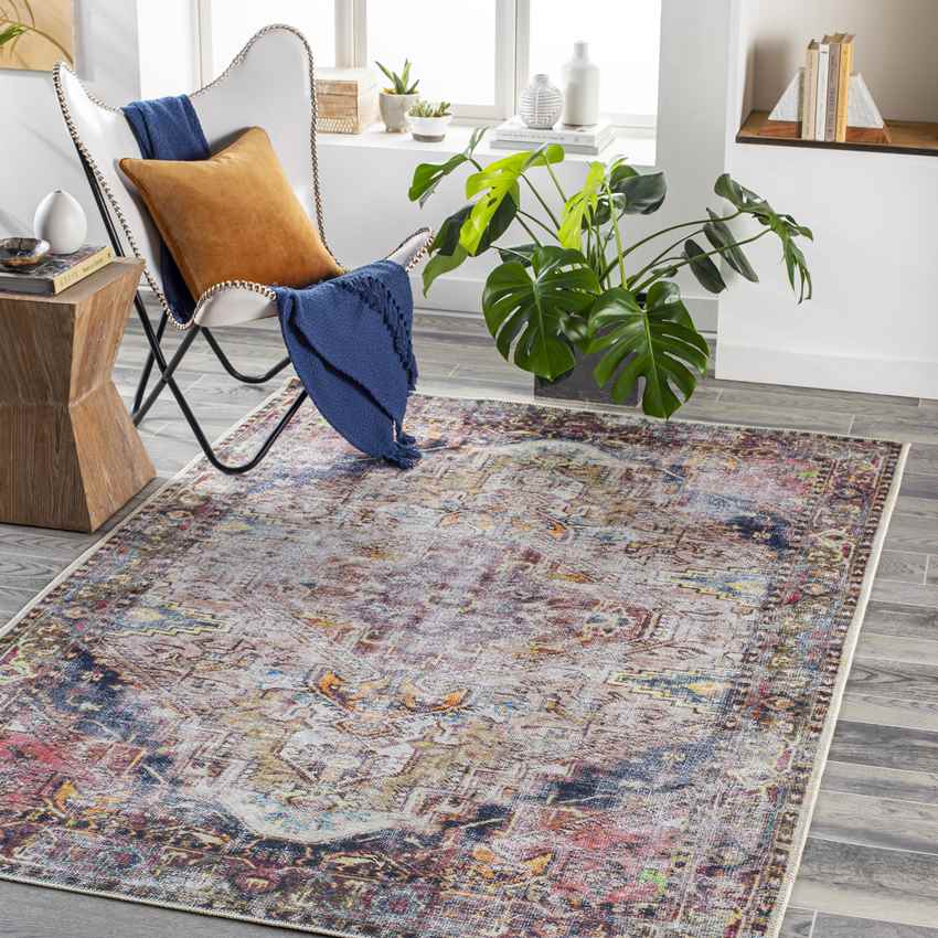 Mark & Day Rug Whittemore Traditional Pink Washable Area Rug