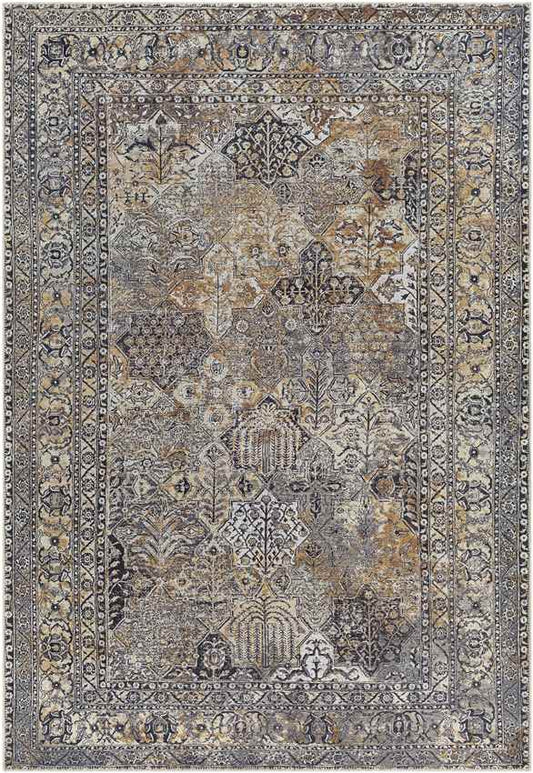 Mark & Day Rug 2' x 2'11" Willey Traditional Charcoal Washable Area Rug