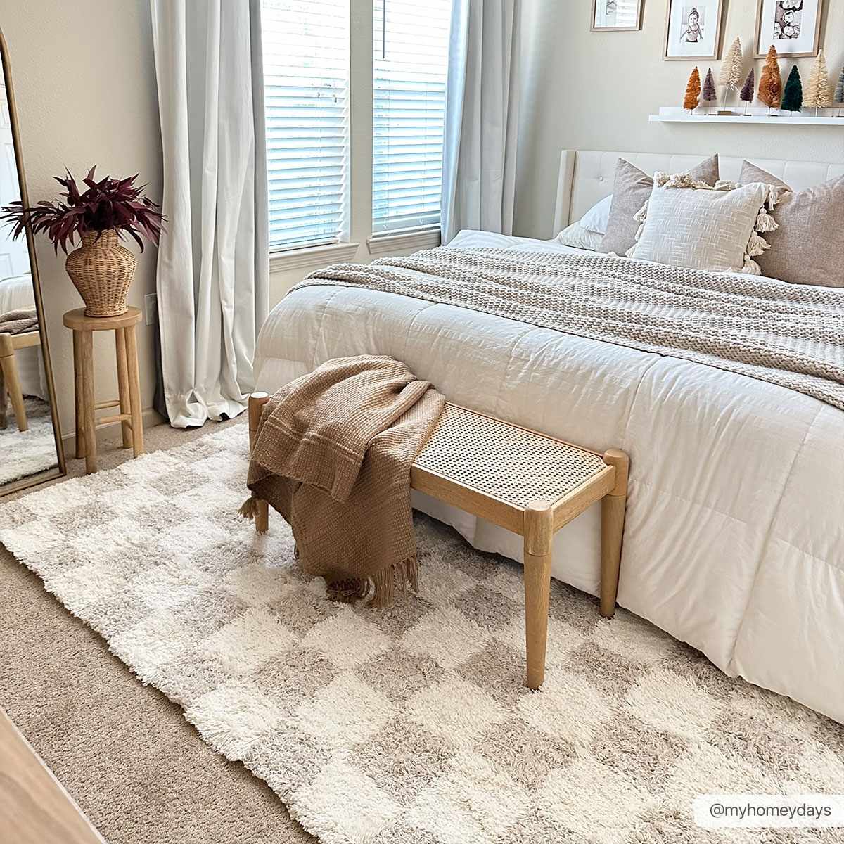 Boutique Rugs Rugs Atira Light Brown Checkered Area Rug