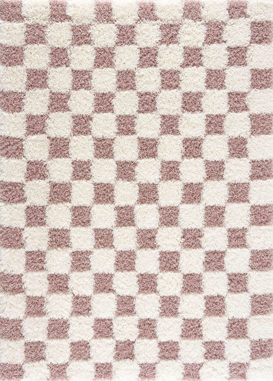 Boutique Rugs Rugs Atira Pink Checkered Area Rug