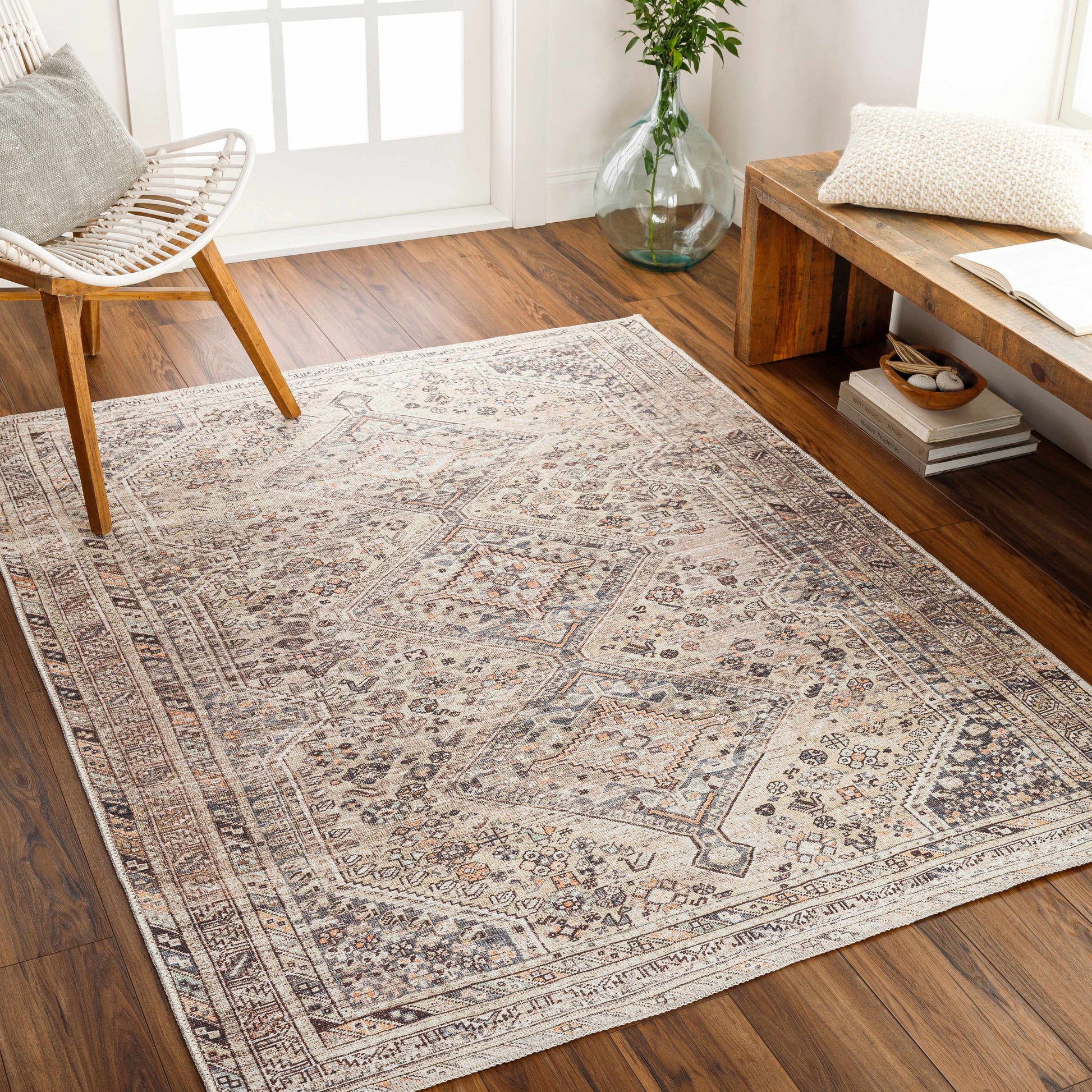 Boutique Rugs Rugs Barny Tan Washable Rug
