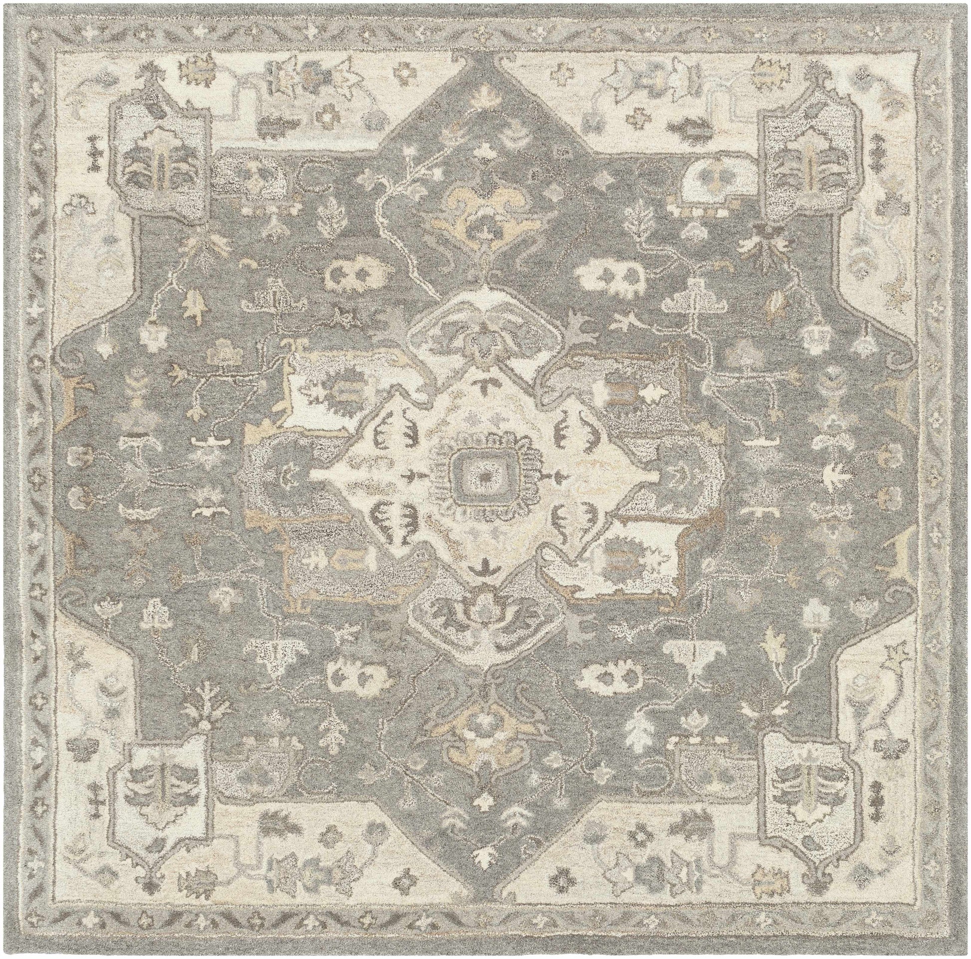 Boutique Rugs Rugs 6' Square Broomfield Hand Tufted Taupe 1196 Area Rug