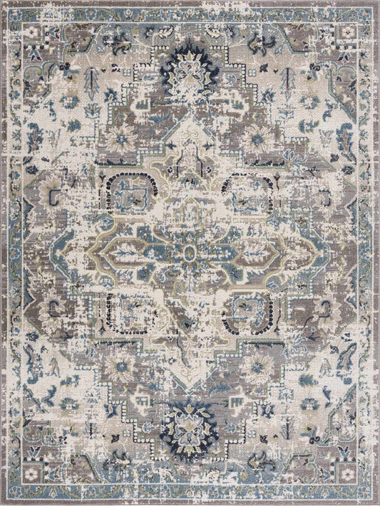Boutique Rugs Rugs Cabacungan Gray & Blue Washable Area Rug