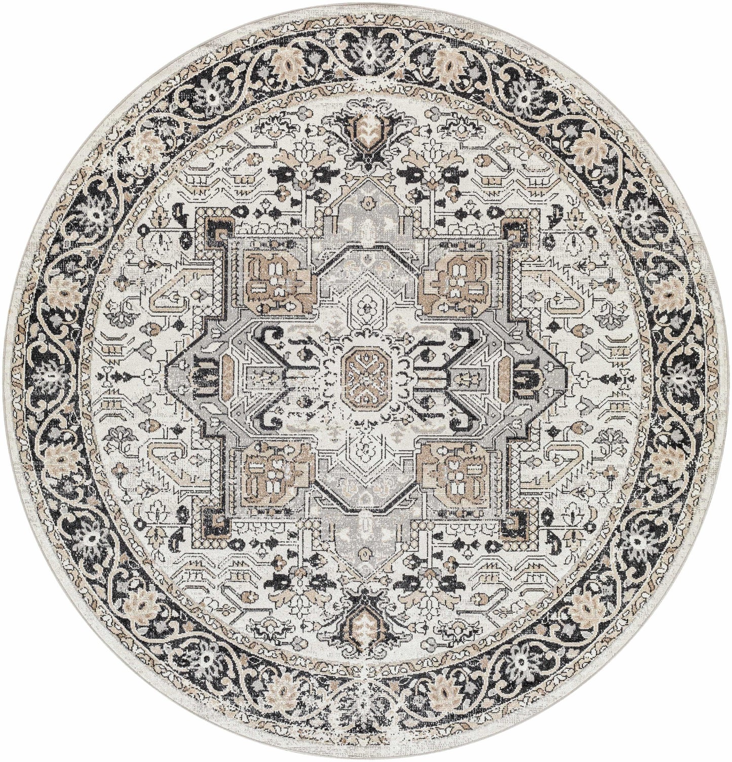 Boutique Rugs Rugs 6'7" Round Cabacungan Washable Area Rug