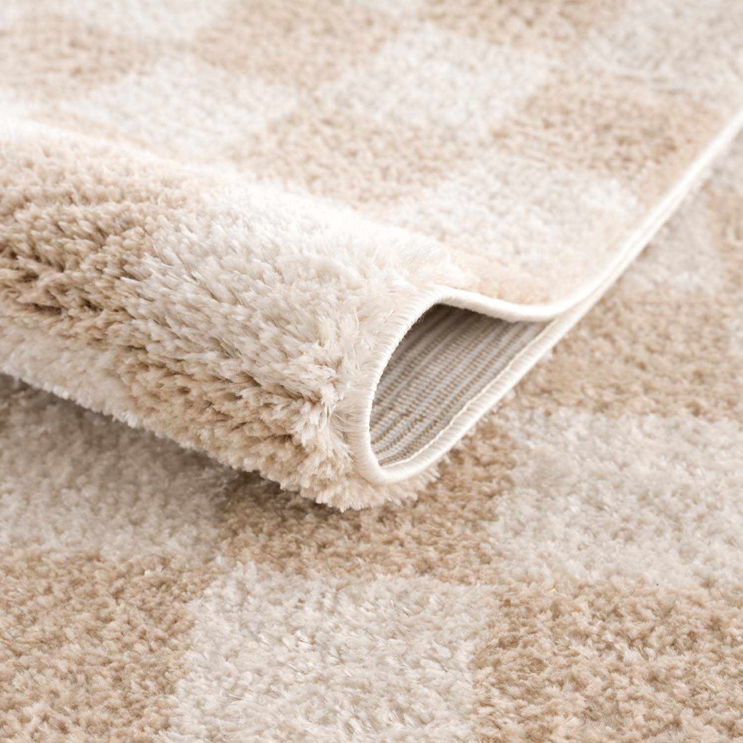 Boutique Rugs Rugs Canika Beige Washable Checkered Area Rug Canika Beige Washable Checkered Area Rug