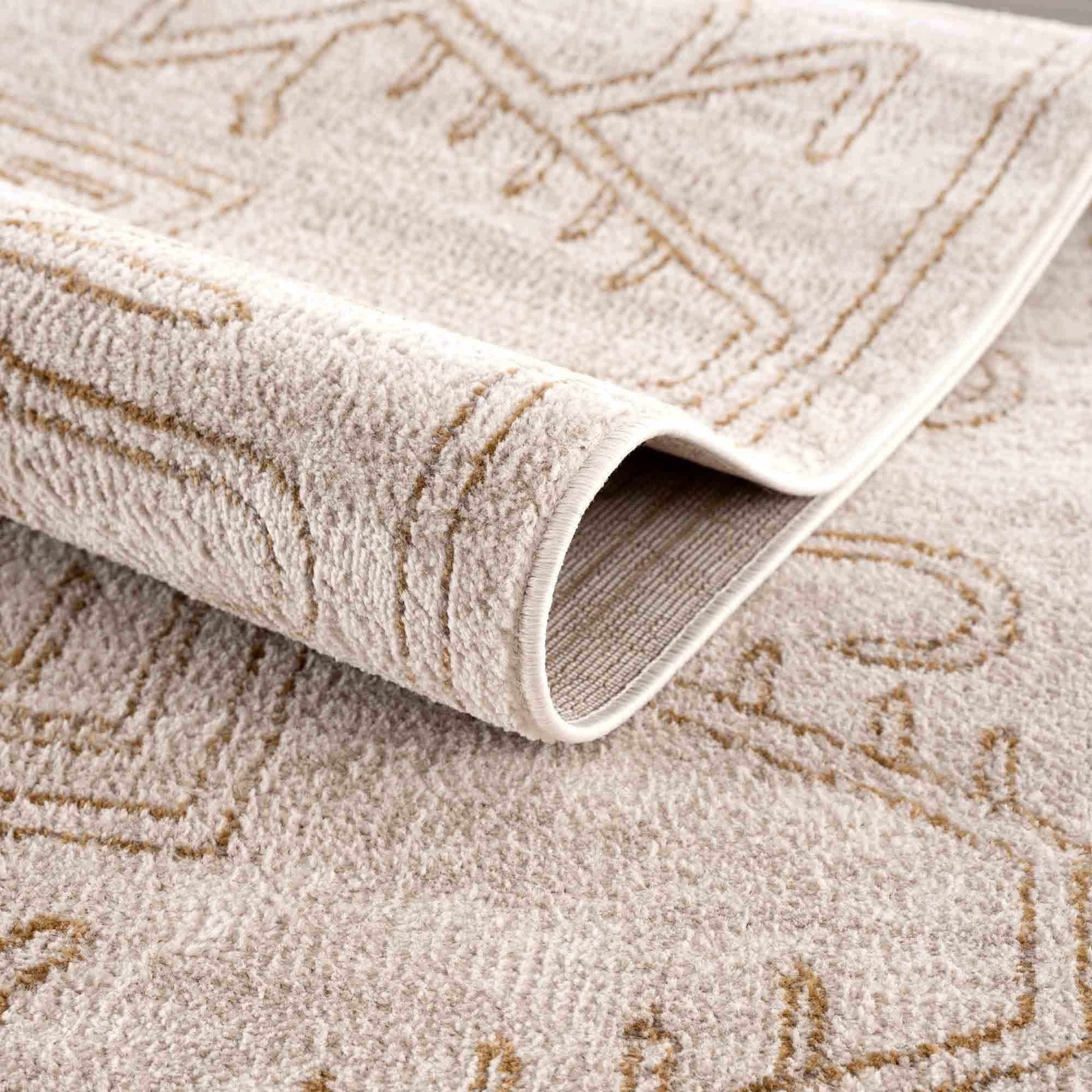 Boutique Rugs Rugs Divya Cream & Gold Area Rug - Limited Edition Divya Cream & Gold Area Rug - Limited Edition