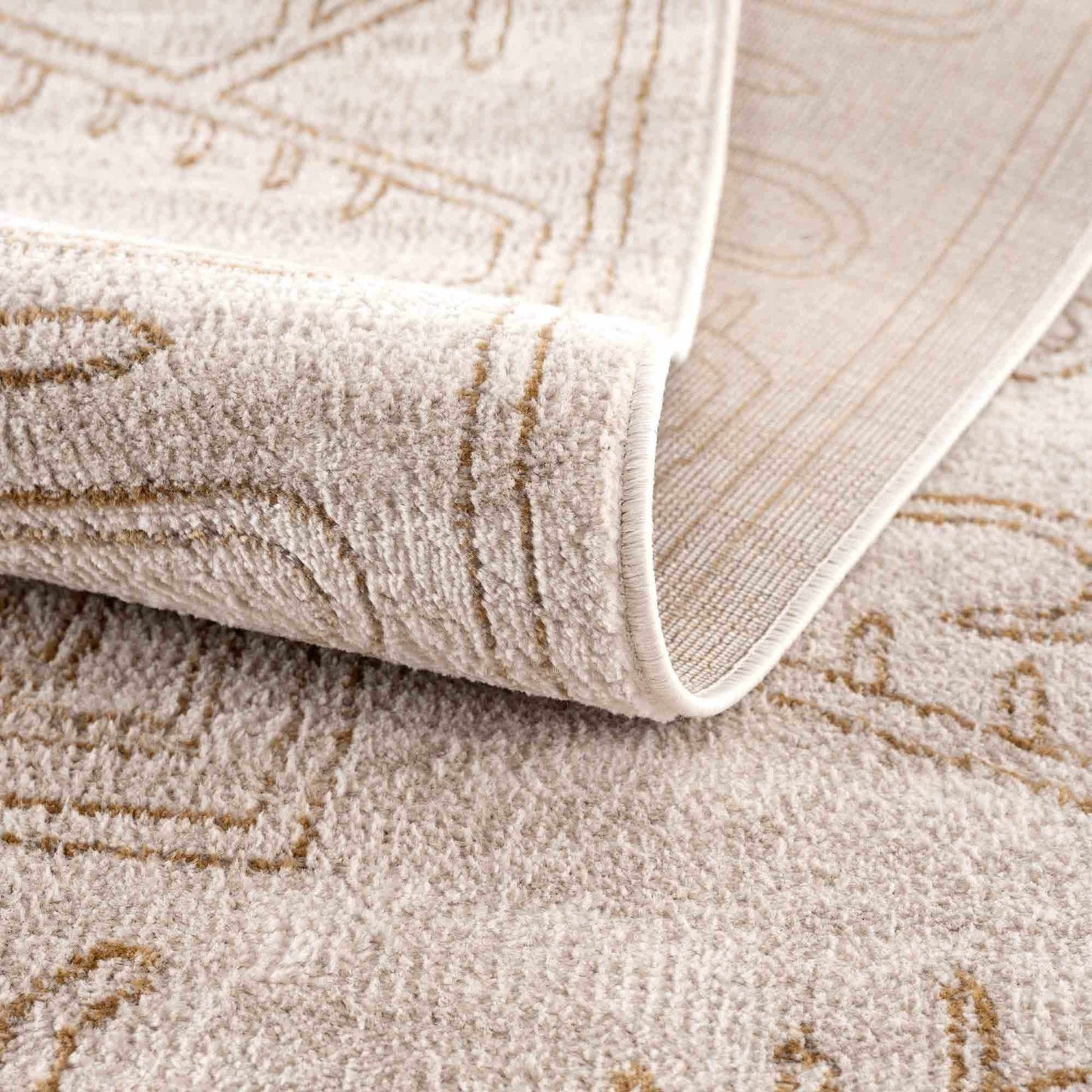 Boutique Rugs Rugs Divya Cream & Gold Area Rug - Limited Edition Divya Cream & Gold Area Rug - Limited Edition