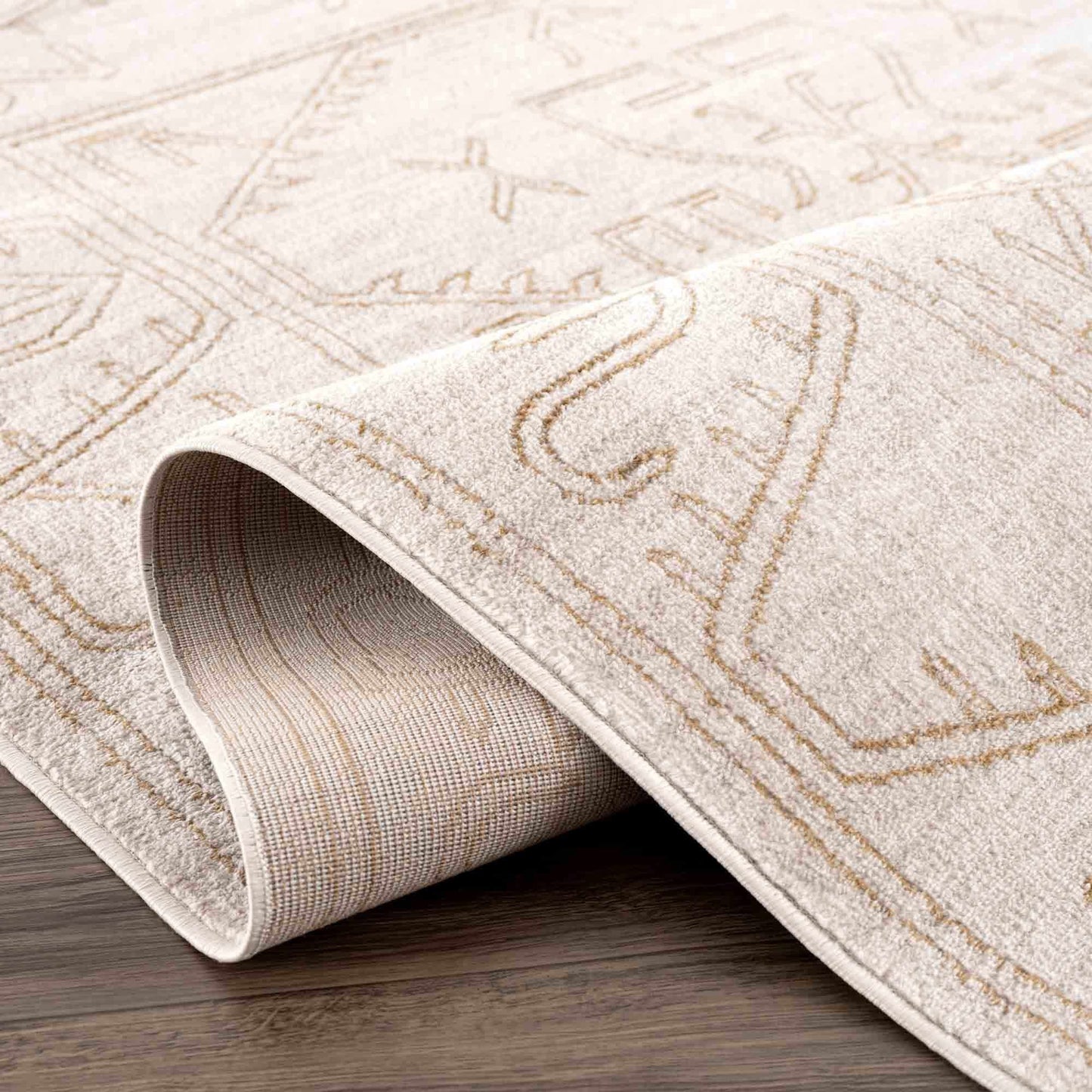 Boutique Rugs Rugs Divya Cream & Gold Area Rug - Limited Edition Divya Cream & Gold Area Rug - Limited Edition