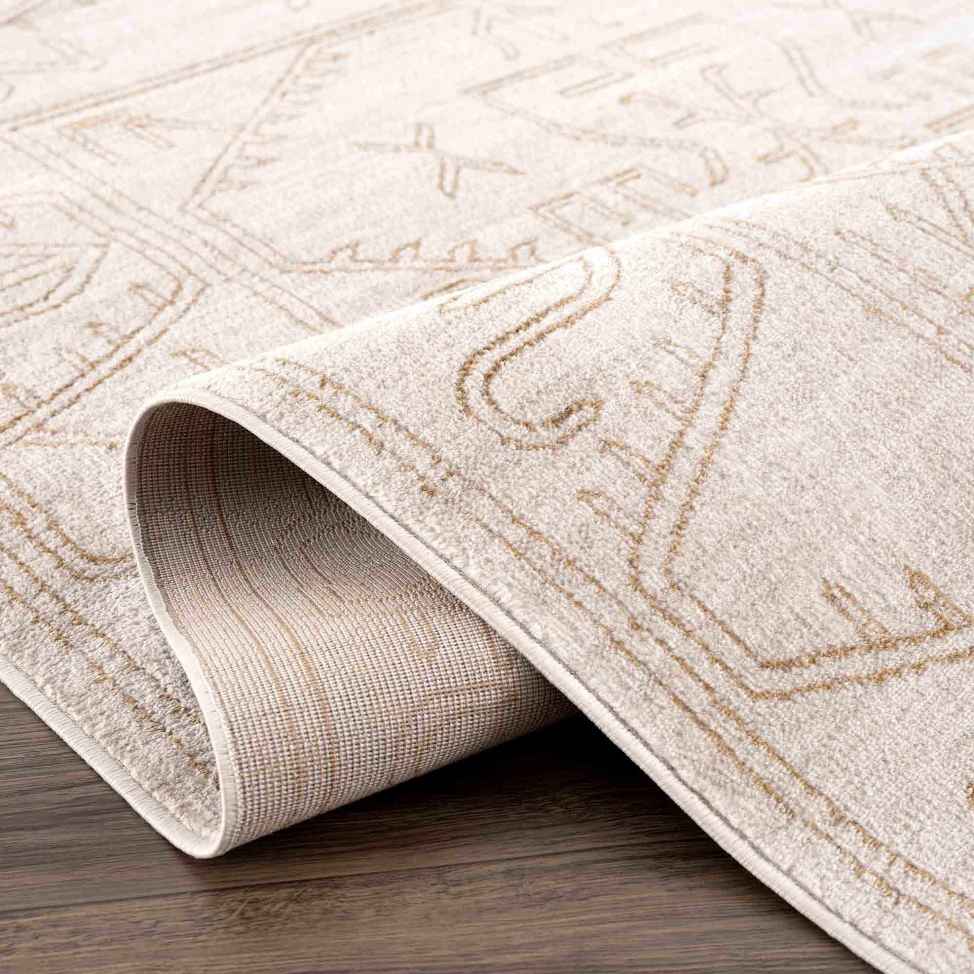 Boutique Rugs Rugs Divya Cream & Gold Area Rug - Limited Edition Divya Cream & Gold Area Rug - Limited Edition