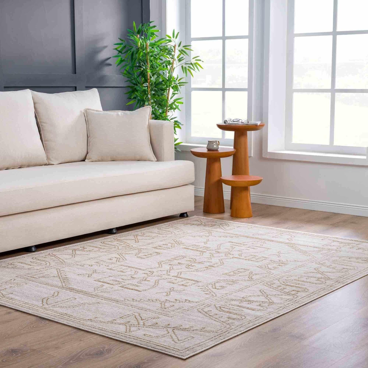 Boutique Rugs Rugs Divya Cream & Gold Area Rug - Limited Edition Divya Cream & Gold Area Rug - Limited Edition