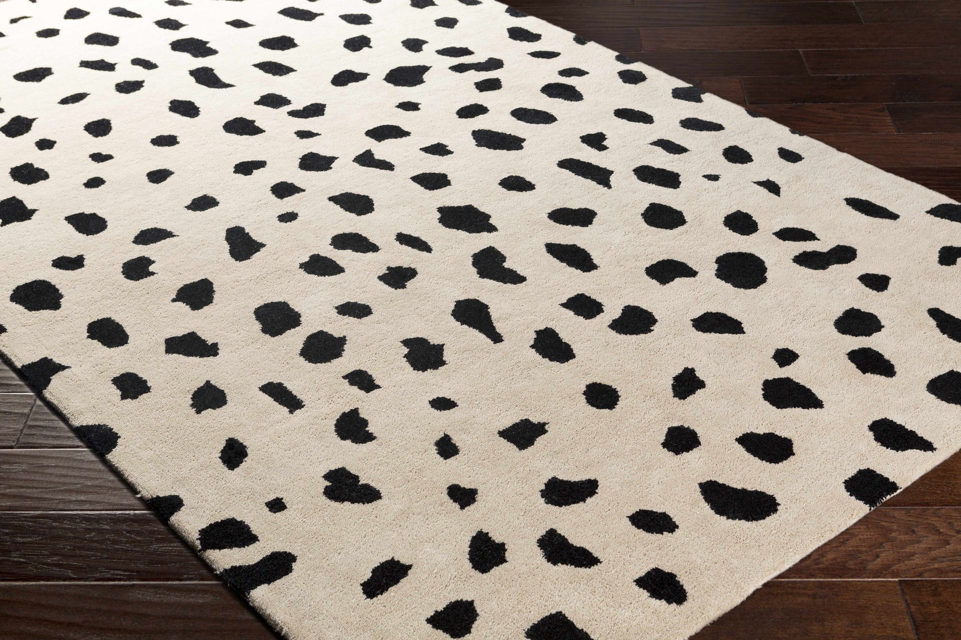 Boutique Rugs Rugs Guiseley Dalmatian Wool Area Rug