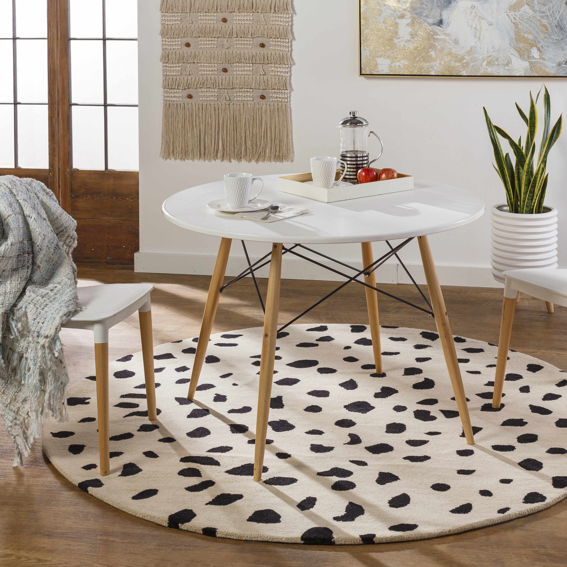 Boutique Rugs Rugs Guiseley Dalmatian Wool Area Rug