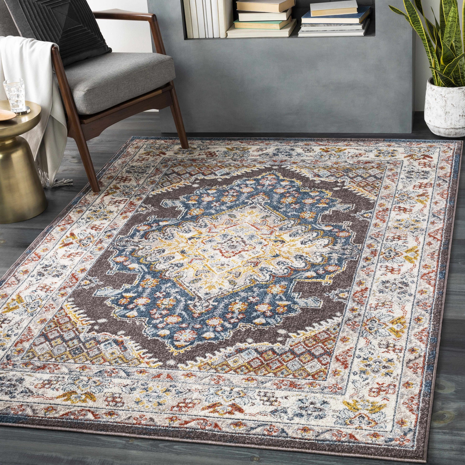 Boutique Rugs Rugs Haymond Brown Medallion Area Rug