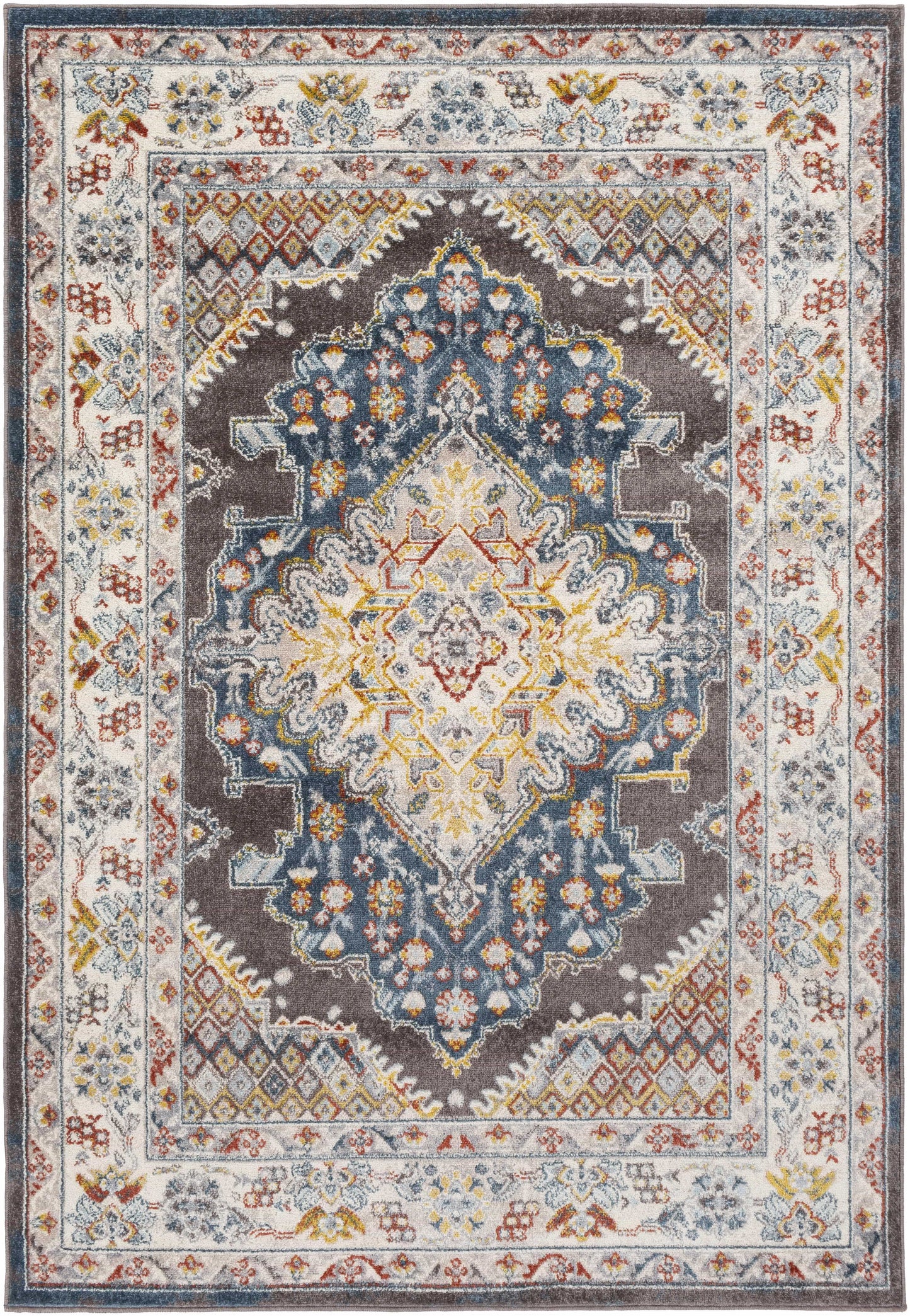 Boutique Rugs Rugs 5'3" x 7'3" Rectangle Haymond Brown Medallion Area Rug