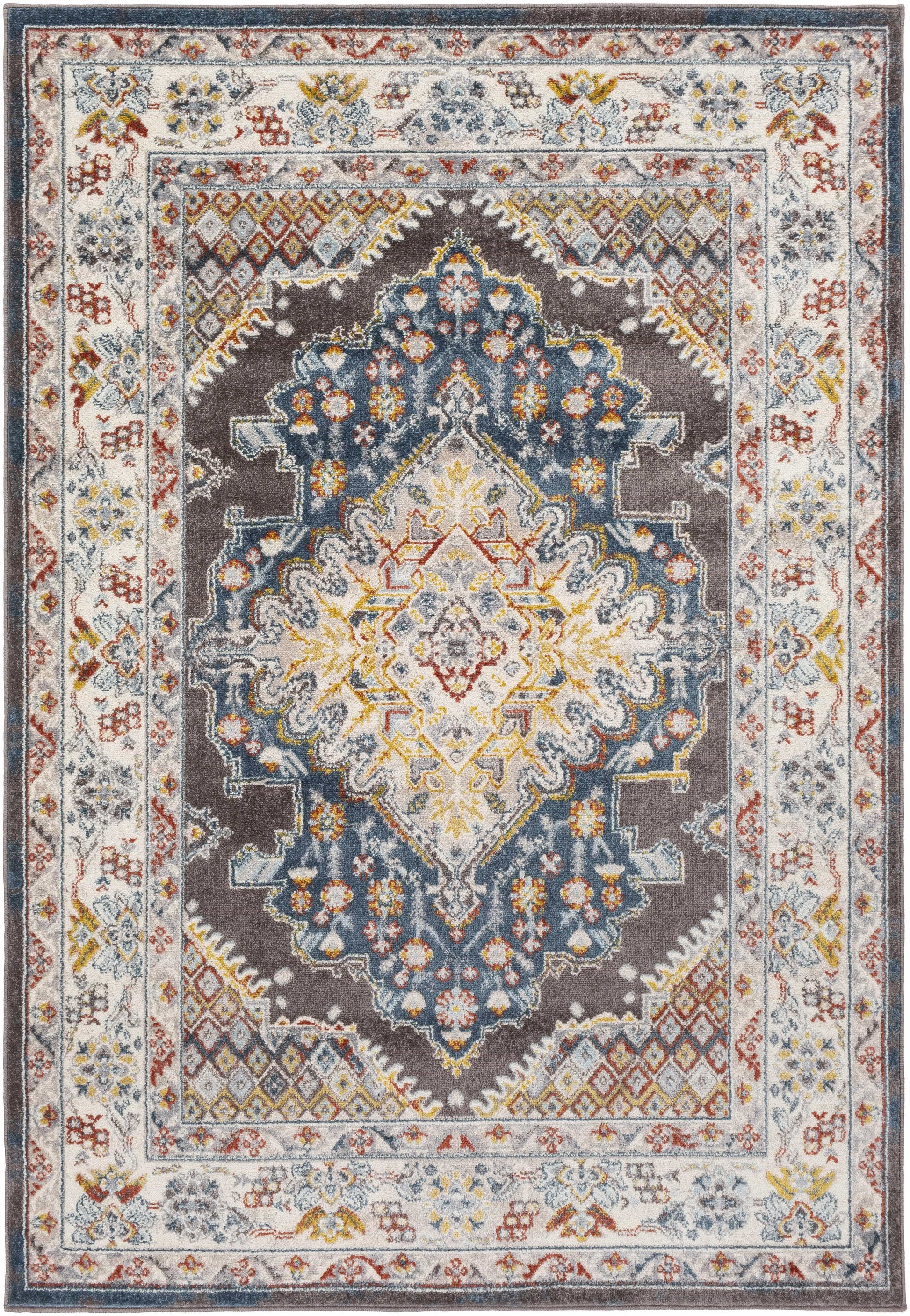 Boutique Rugs Rugs 5'3" x 7'3" Rectangle Haymond Brown Medallion Area Rug