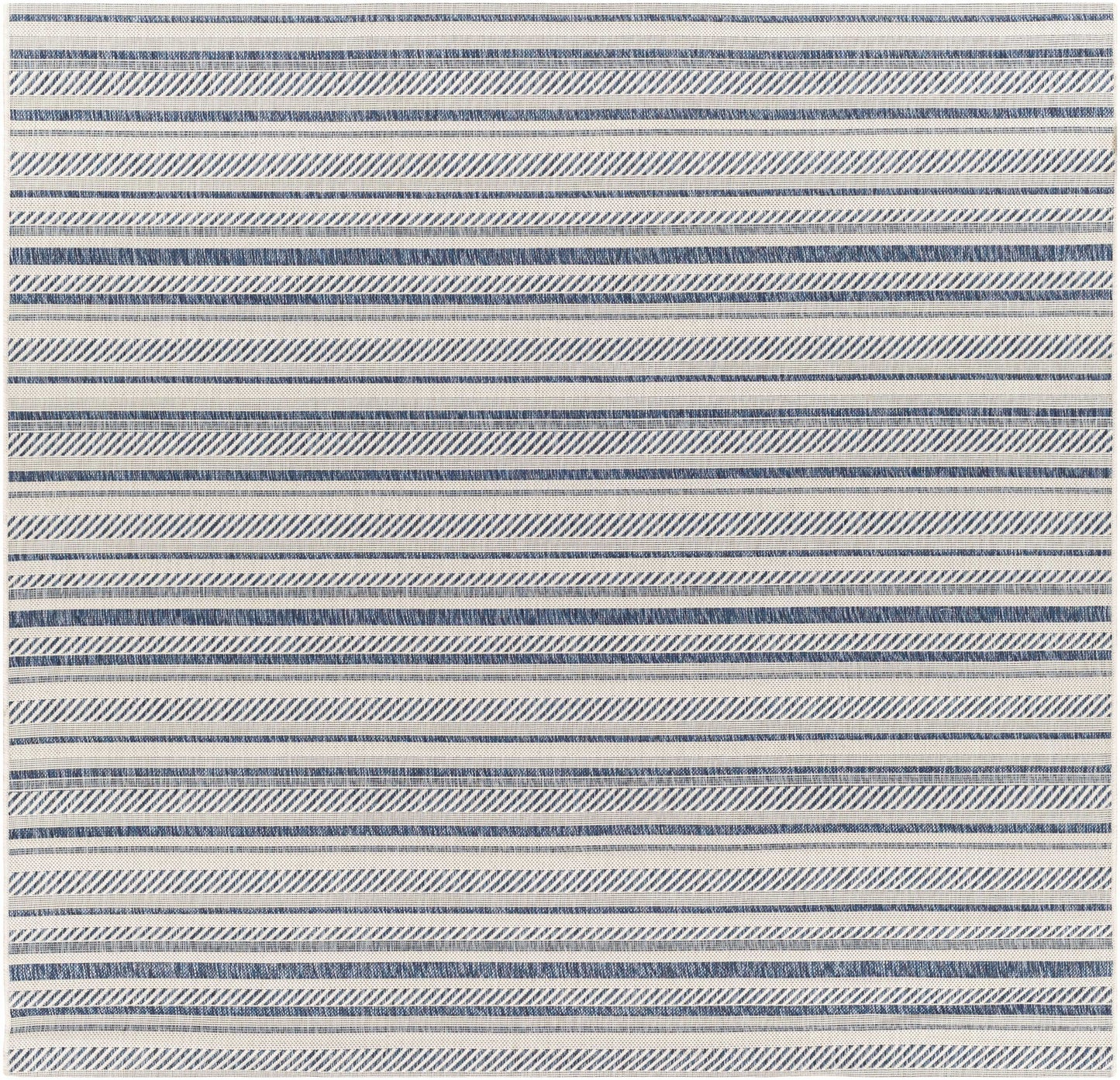 Boutique Rugs Rugs 6'7" Square Olin White&Blue Performance Rug