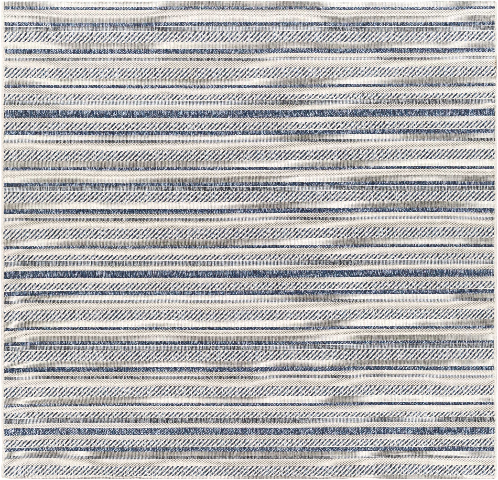 Boutique Rugs Rugs 6'7" Square Olin White&Blue Performance Rug
