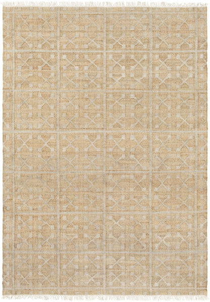 Boutique Rugs Rugs 5' x 7'6" Rectangle Rice Handcrafted Fringed Jute Carpet Rice Handcrafted Fringed Jute Carpet