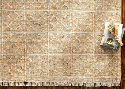 Boutique Rugs Rugs Rice Handcrafted Fringed Jute Carpet Rice Handcrafted Fringed Jute Carpet
