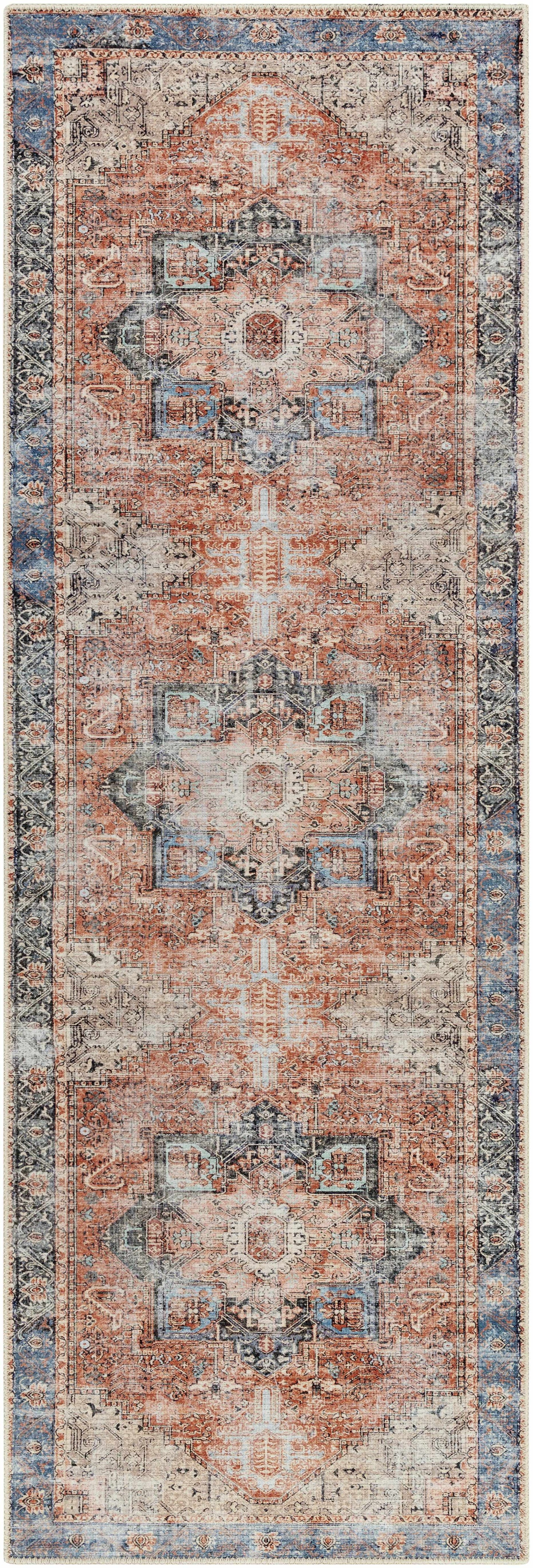 Boutique Rugs Rugs 2'7" x 14' Runner Rosman Distressed Washable Rug