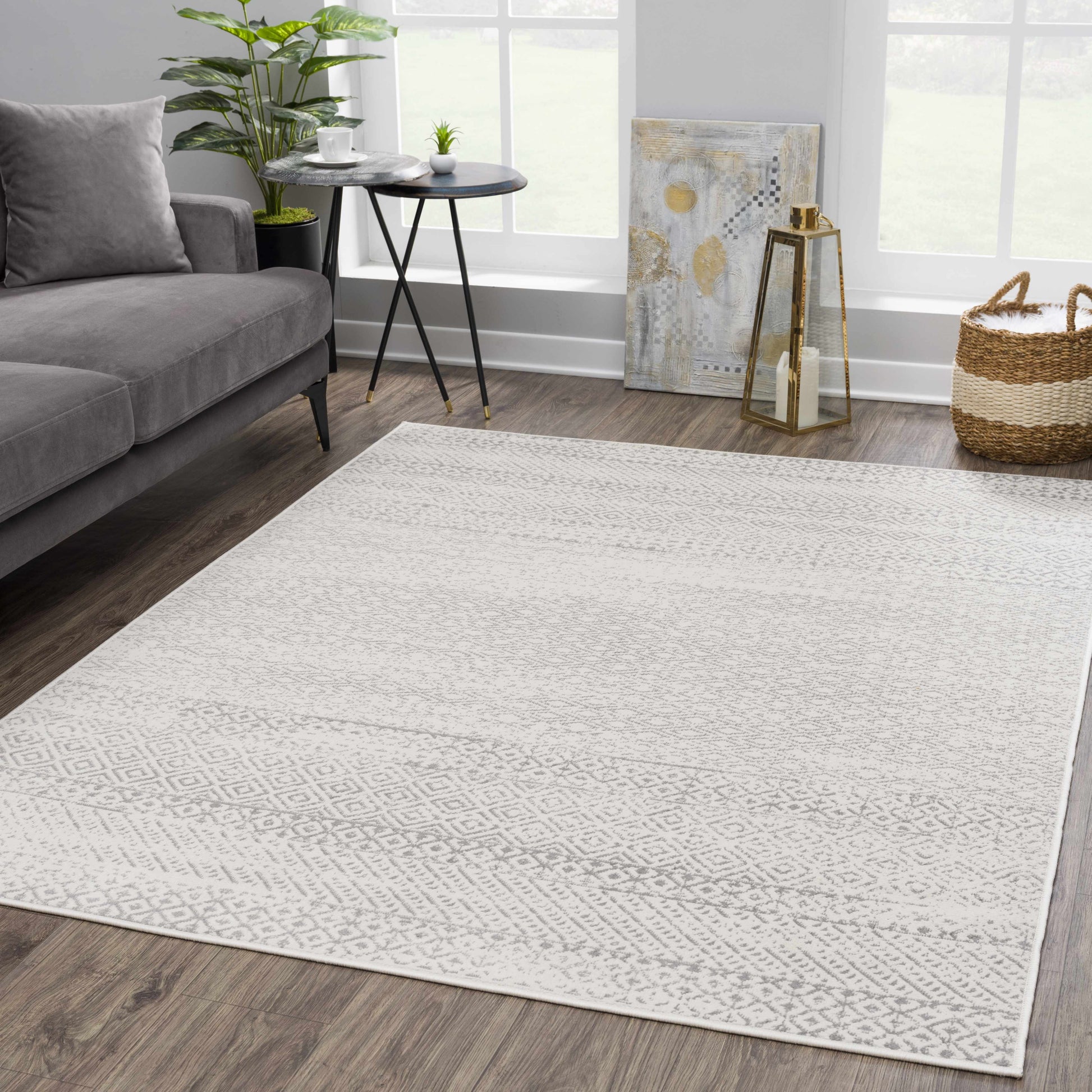 Boutique Rugs Rugs Tigri Aztec Ivory & Gray 2317 Area Rug